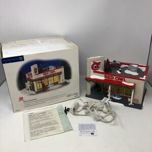 Dept 56 Red Owl Snow Village Grocery Store Christmas Village w/ Light Box 55303